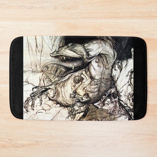 Item preview, Sigurd Kills the Dragon - Arthur Rackham designed and sold by forgottenbeauty.