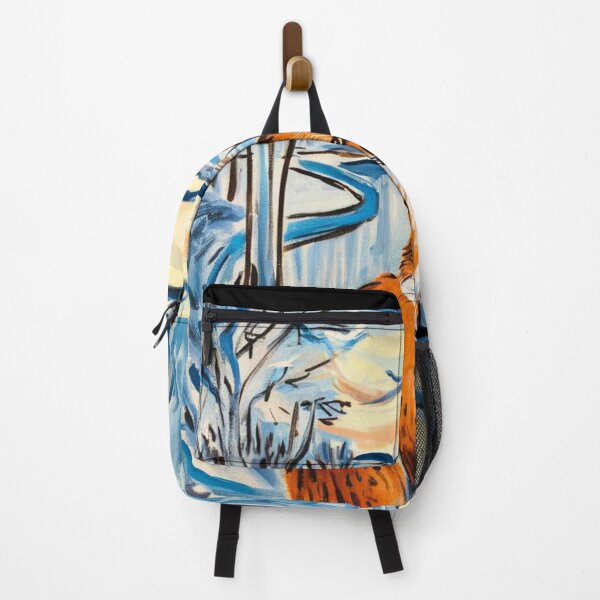 Item preview, Fox Portrait. Winter season, snowy fox, vintage fox, fox painting, Edvard Munch style designed and sold by FoxVibes.