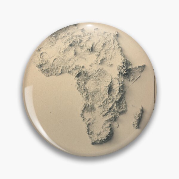 Item preview, Africa Shaded Relief 3D Map digitally-rendered designed and sold by ThinkAboutMaps.