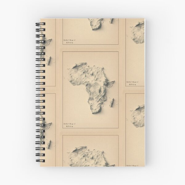 Item preview, Africa Shaded Relief 3D Map digitally-rendered designed and sold by ThinkAboutMaps.