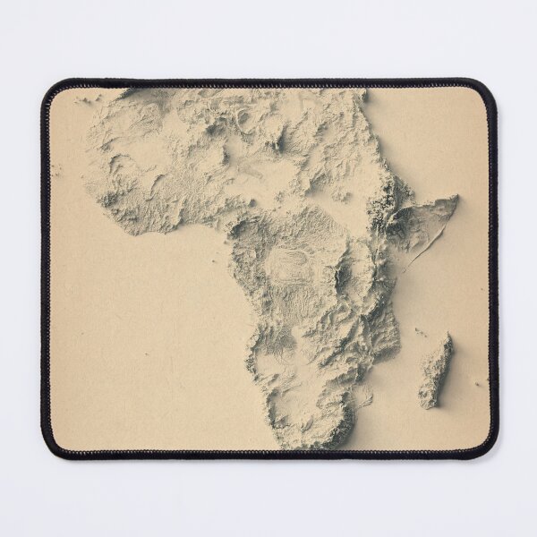 Item preview, Africa Shaded Relief 3D Map digitally-rendered designed and sold by ThinkAboutMaps.