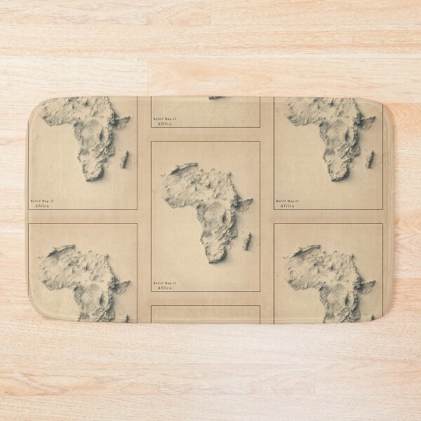 Item preview, Africa Shaded Relief 3D Map digitally-rendered designed and sold by ThinkAboutMaps.