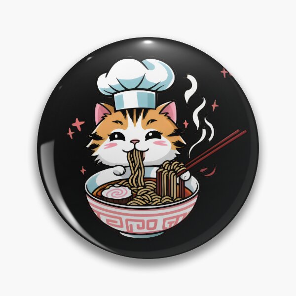 Item preview, kawaii cat ramen designed and sold by GogoGrove.