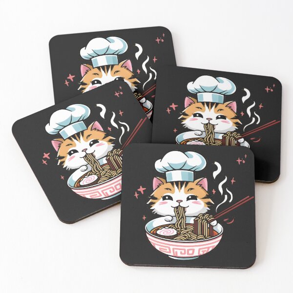 Item preview, kawaii cat ramen designed and sold by GogoGrove.