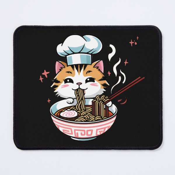 Item preview, kawaii cat ramen designed and sold by GogoGrove.