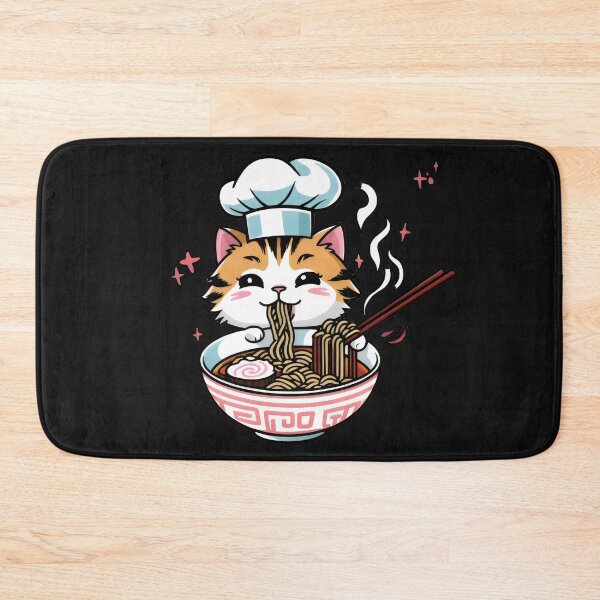 Item preview, kawaii cat ramen designed and sold by GogoGrove.