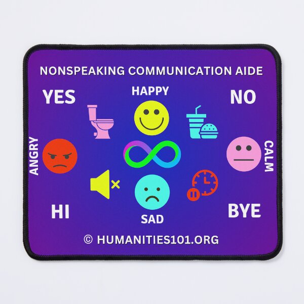 Item preview, Nonspeaking Communication Aide Mouse Pad - Humanities101 Foundation designed and sold by Humanities101 Foundation.