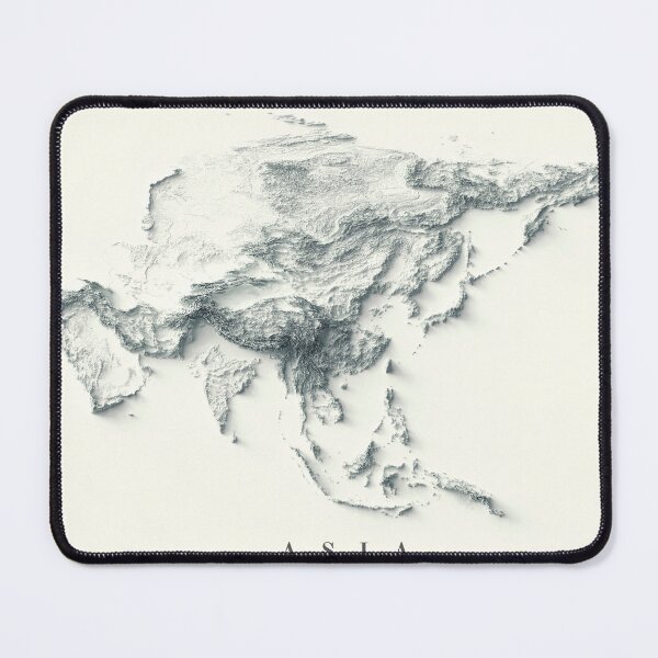 Item preview, Asia Shaded Relief Map digitally-rendered designed and sold by ThinkAboutMaps.