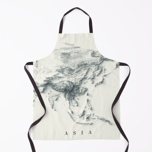 Item preview, Asia Shaded Relief Map digitally-rendered designed and sold by ThinkAboutMaps.