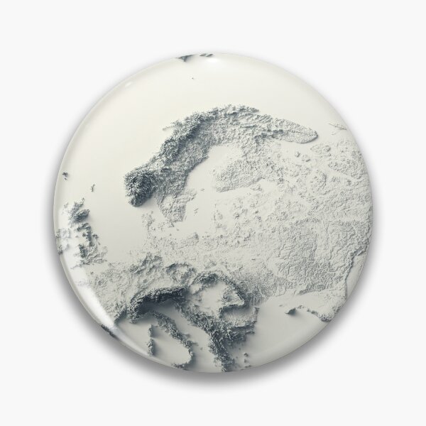 Item preview, Europe Shaded Relief Map 3D digitally-rendered designed and sold by ThinkAboutMaps.