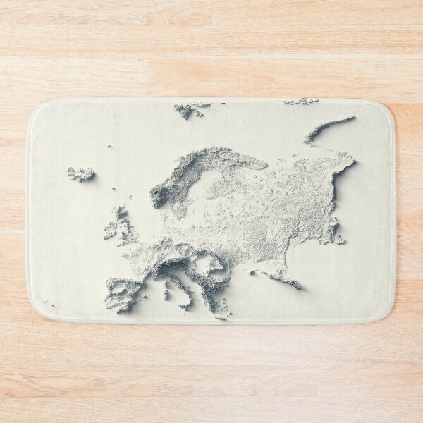 Item preview, Europe Shaded Relief Map 3D digitally-rendered designed and sold by ThinkAboutMaps.