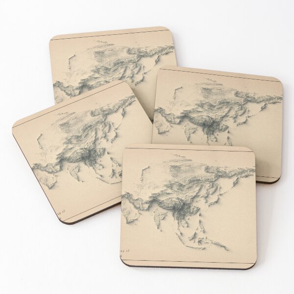 Item preview, Asia Shaded Relief Map digitally-rendered designed and sold by ThinkAboutMaps.