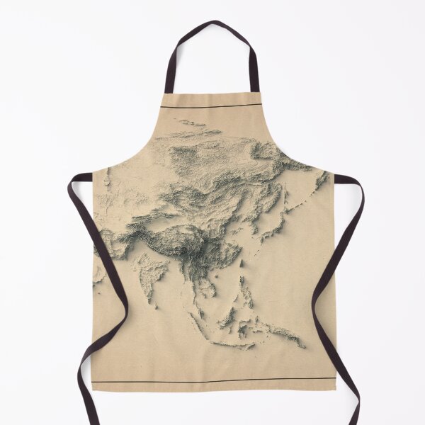 Item preview, Asia Shaded Relief Map digitally-rendered designed and sold by ThinkAboutMaps.