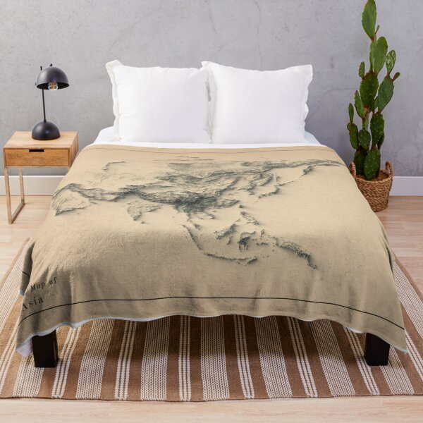 Item preview, Asia Shaded Relief Map digitally-rendered designed and sold by ThinkAboutMaps.