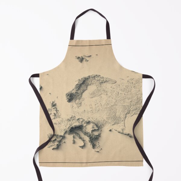 Item preview, Europe Shaded Relief Map 3D digitally-rendered designed and sold by ThinkAboutMaps.