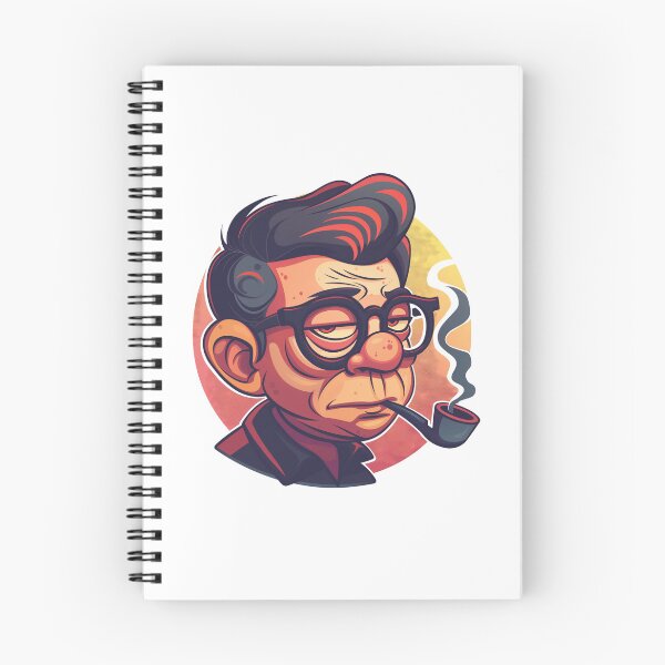 Item preview, Funny Philosopher Smoking Pipe - Playful Cartoon Art designed and sold by nshaltiel.
