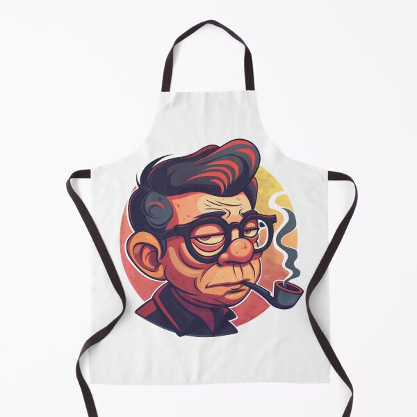 Item preview, Funny Philosopher Smoking Pipe - Playful Cartoon Art designed and sold by nshaltiel.