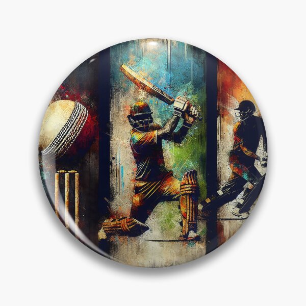 Item preview, Vibrant Cricket Encounter Ball Wickets Batsman designed and sold by SportsT-Shirts.