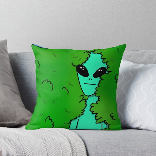 Artikelvorschau, Alien läuft rückwärts in eine Hecke – Meme-Stil entworfen und verkauft von InfiniteeShop.