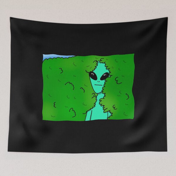 Item preview, Alien Backing Into Hedge Meme Style designed and sold by InfiniteeShop.