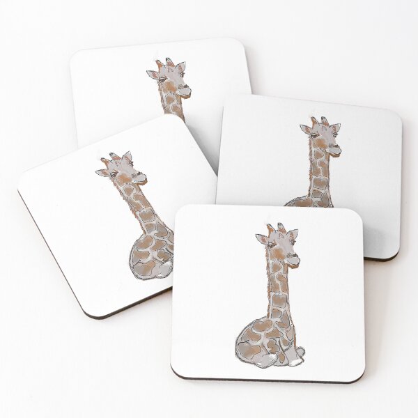 Item preview, Cute Sitting Giraffe: Whimsical Animal Art designed and sold by Michael van der Hoorn.
