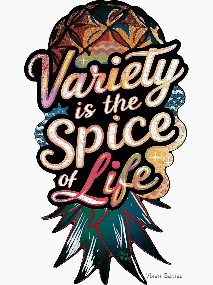 Thumbnail 3 of 3, Sticker, Pineapple Life Variety Is The Spice Of Life Swingers Lifestyle T-Shirt designed and sold by Vixen-Games.