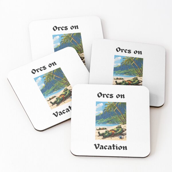 Artikelvorschau, Orks im Urlaub chillen am Strand entworfen und verkauft von popsbh.