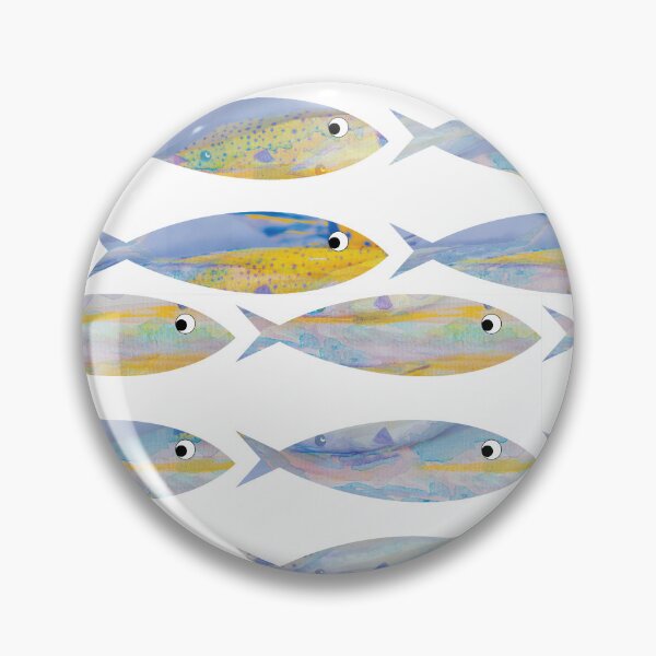 Item preview, watercolour fish pattern designed and sold by handmadehipsters.