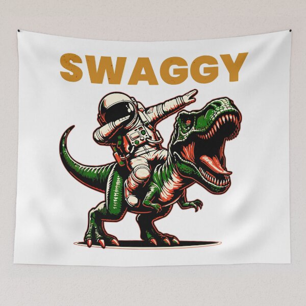 Item preview, Astronaut Dabbing on Dino - Swaggy Space Adventure designed and sold by CyberWindow.