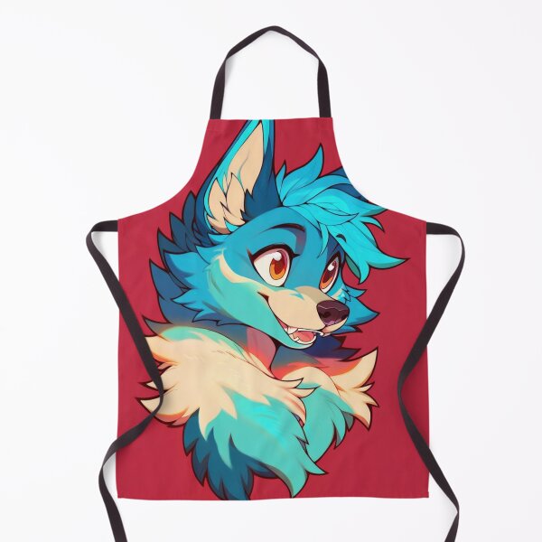Item preview, Bold Aqua Furry on Red designed and sold by Evelyns-Furries.