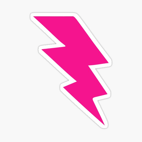 Pink Lightning Stickers Redbubble