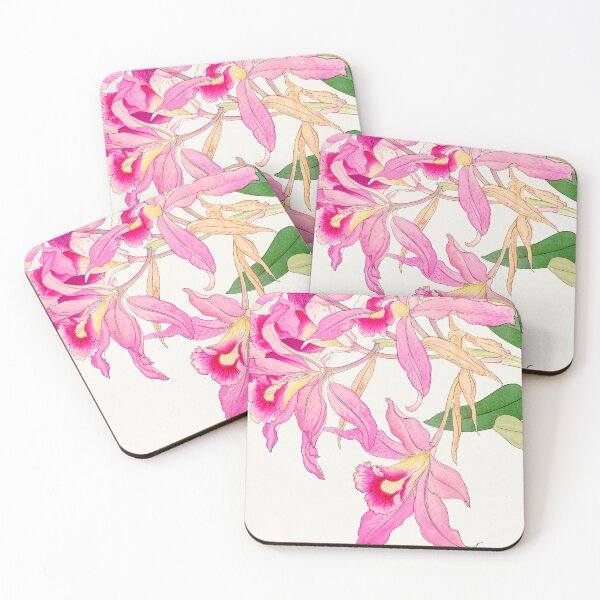 Item preview, Vintage Laelia Flower Ukiyo-e Artwork - Elegant Japanese Floral Design designed and sold by InHerits.