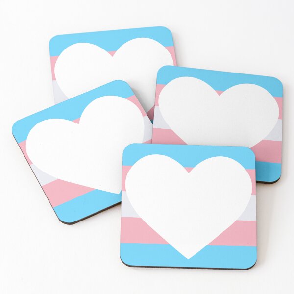 Artikelvorschau, Herz in Trans-Flagge entworfen und verkauft von CouchCoDesigns.