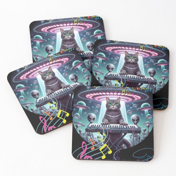 Item preview, Alien Synth Cat number 2 designed and sold by MarandSviet.