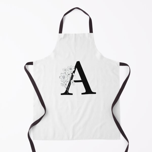 Item preview, Black Letter A Monogram with Flowers designed and sold by To the Lua.