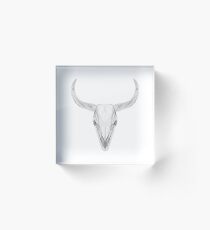 Wireframe Bull Acrylic Block