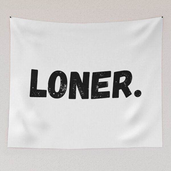 Item preview, Loner Word Text - Black designed and sold by tumbleweedphoto.