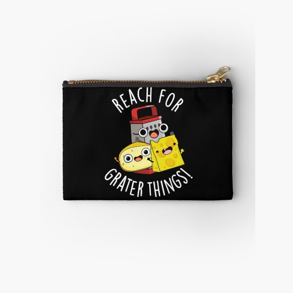 Item preview, Reach For Grater Things Funny Cheese Pun (Dark BG) designed and sold by punnybone.