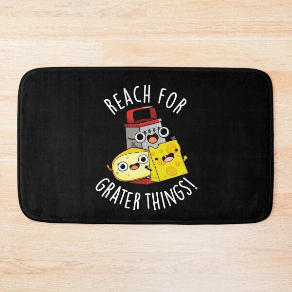 Item preview, Reach For Grater Things Funny Cheese Pun (Dark BG) designed and sold by punnybone.