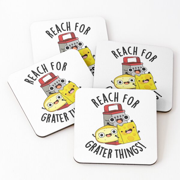 Item preview, Reach For Grater Things Funny Cheese Pun  designed and sold by punnybone.