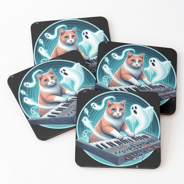 Item preview, Synthesizer Cat-Ghostly Synth Cat number 1 designed and sold by MarandSviet.