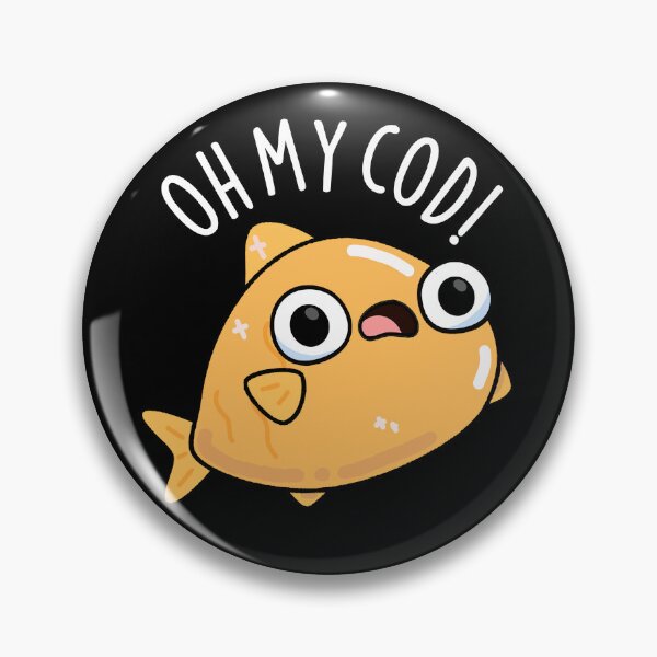 Item preview, Oh My Cod Funny Fish Pun (Dark BG) designed and sold by punnybone.