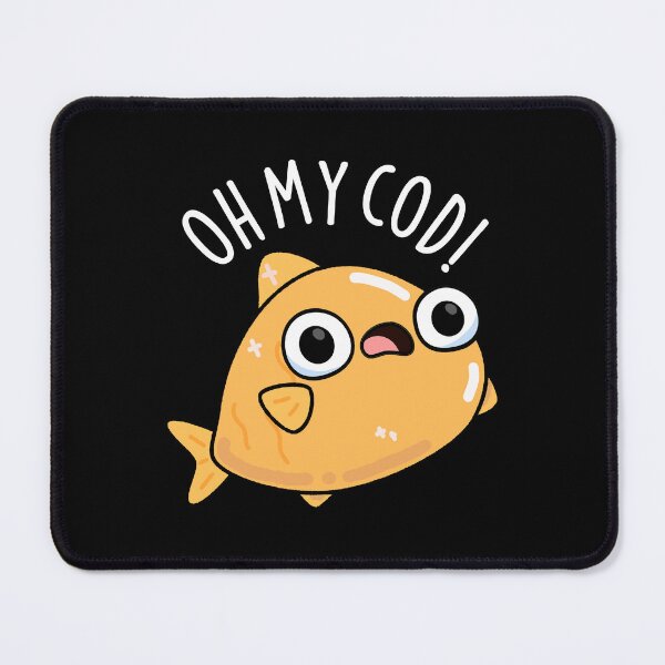 Item preview, Oh My Cod Funny Fish Pun (Dark BG) designed and sold by punnybone.