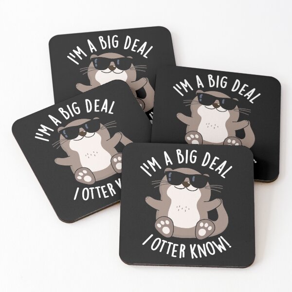 Item preview, I'm A Big Deal I Otter Know Funny Animal Pun (Dark BG) designed and sold by punnybone.