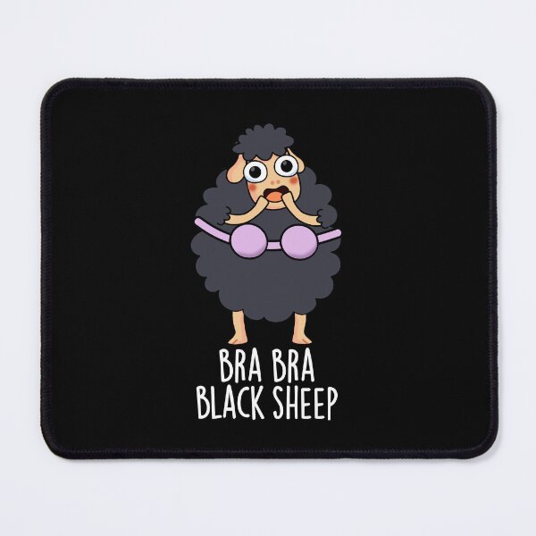 Item preview, Bra-bra Black Sheep Funny Animal Pun (Dark BG) designed and sold by punnybone.