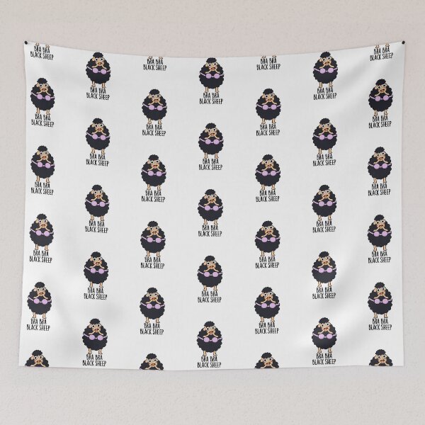 Item preview, Bra-bra Black Sheep Funny Animal Pun  designed and sold by punnybone.