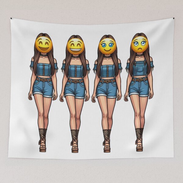 Item preview, Smiley Emoji's Cat Walk Art designed and sold by ZulryLifestyles.
