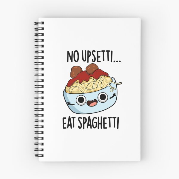 Item preview, No Upsetti Eat Spaghetti Funny Food Pun  designed and sold by punnybone.