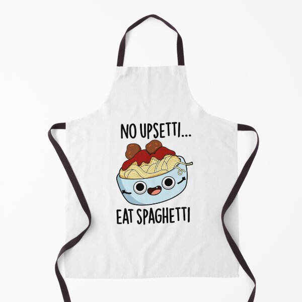 Item preview, No Upsetti Eat Spaghetti Funny Food Pun designed and sold by punnybone.