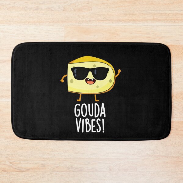 Item preview, Gouda Vibes Funny Cheese Pun (Dark BG) designed and sold by punnybone.